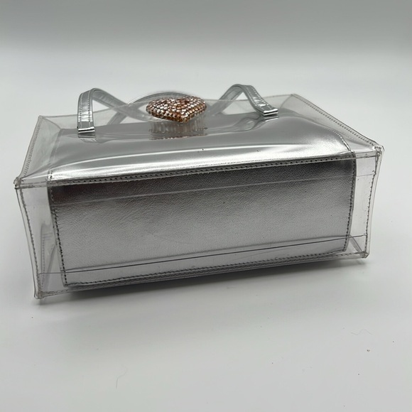 Silver and Gold Metallic Stuart Weitzman PVC top handle bag - Picture 11 of 11